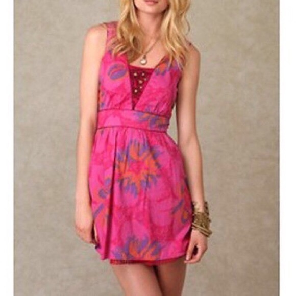 EUC Free People Cross My Heart Shift dress sz 2 - Picture 1 of 5